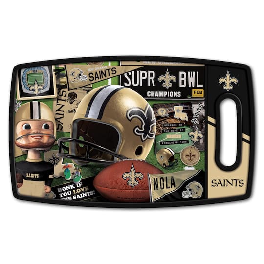 NFL Retro Series Cutting Board By Youthefan in New Orleans Saints | 14" x 9" x 0.5" | Michaels®
